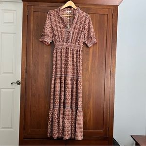 Max Studio, size large, burnt orange printed dress